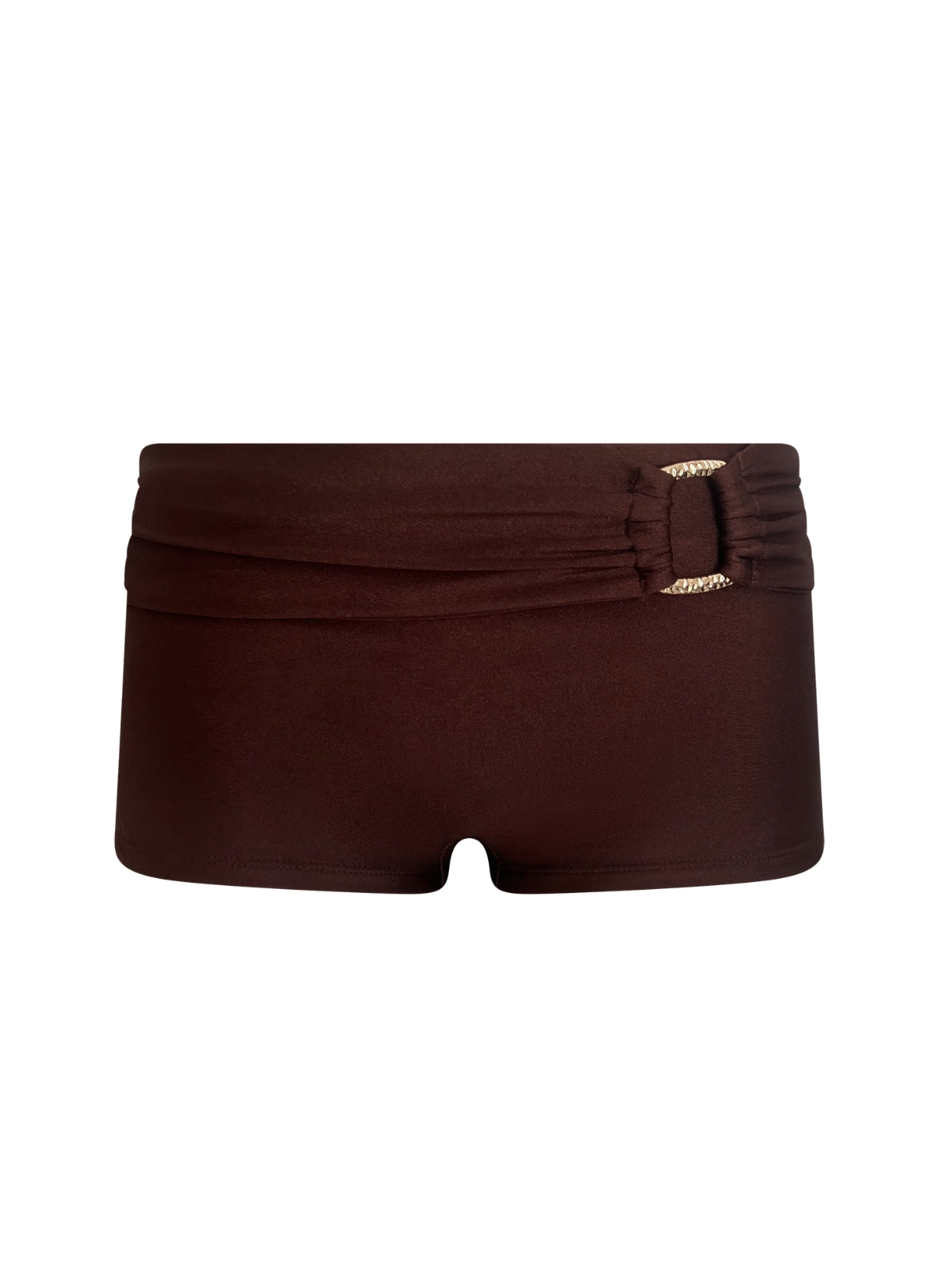 Brandi Micro Shorts / Cocoa Satin