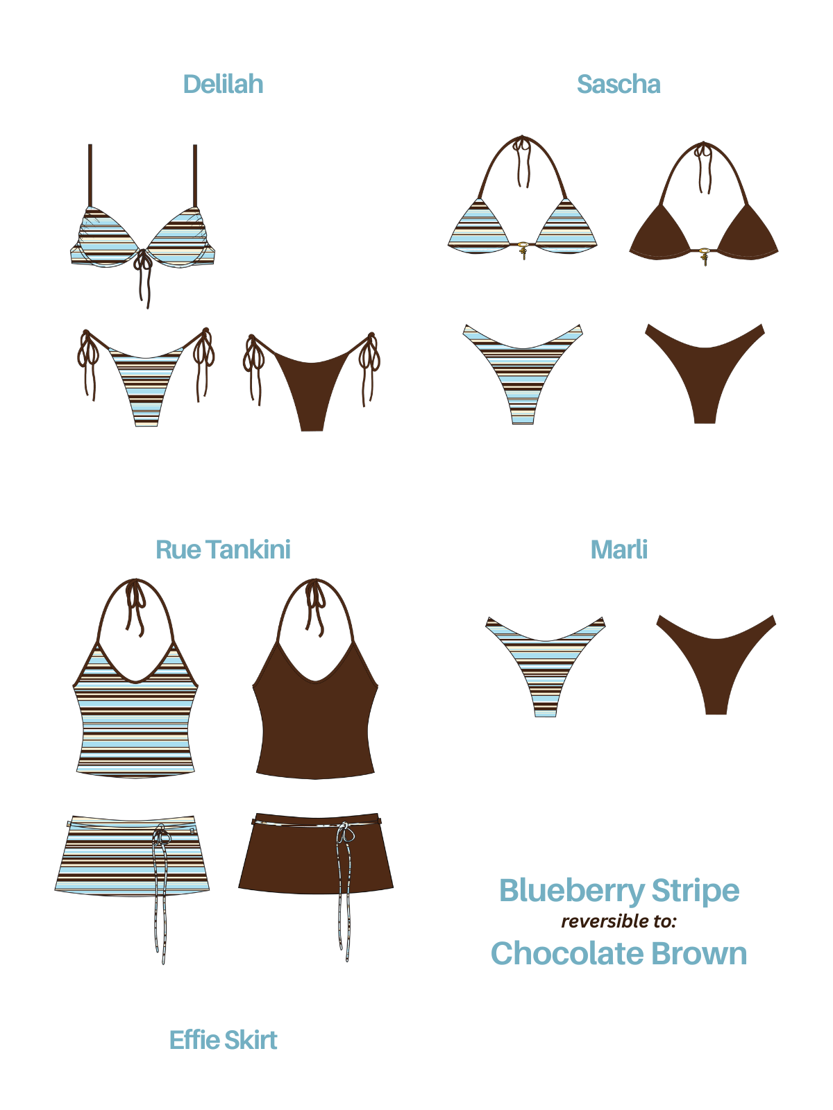 Marli Bottom / Blueberry Stripe