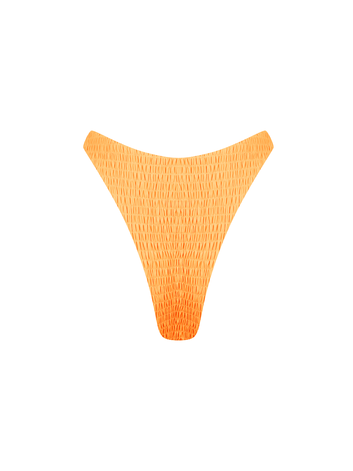 Seamless Bikini Bottom Orange Smocked Swimsuit Sustainable Swim