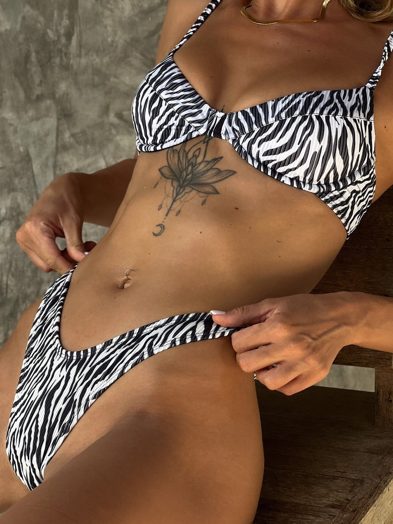 Jasmine Top / Zebra Rib - Kotomi Swim