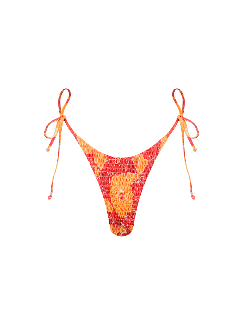 Livia Bottom / Retro Floral Smocked - Kotomi Swim
