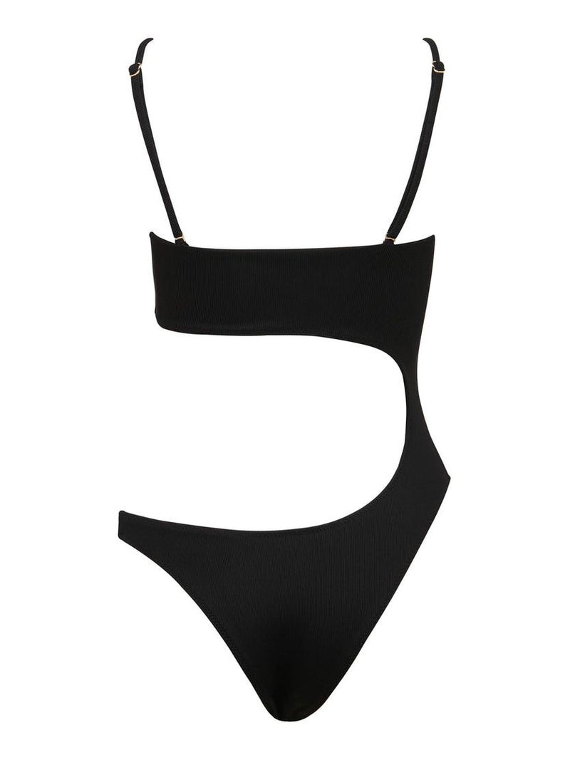 Mel one piece / black ribbed - Kotomi Swim