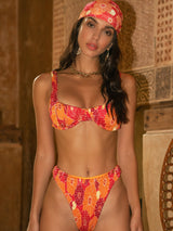 Rochelle Top / Retro Floral Smocked - Kotomi Swim